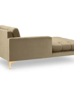 Micadoni Home Méridiennes Méridienne En Velours Beige -Magasin Méridiennes meridienne en velours beige 65