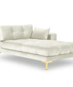 Micadoni Home Méridiennes Méridienne En Velours Beige Clair