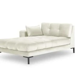 Micadoni Home Méridiennes Méridienne En Velours Noir -Magasin Méridiennes meridienne en velours beige clair 13