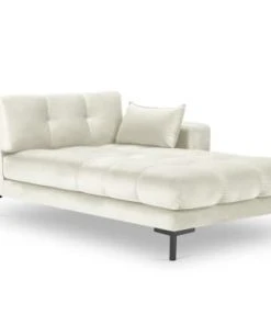 Micadoni Home Méridiennes Méridienne En Velours Beige Clair