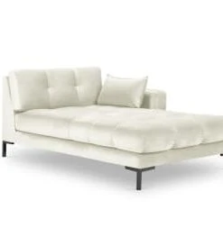 Micadoni Home Méridiennes Méridienne En Velours Gris Foncé -Magasin Méridiennes meridienne en velours beige clair 23