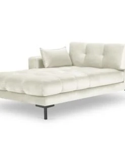 Micadoni Home Méridiennes Méridienne En Velours Beige Clair