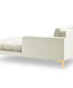 Micadoni Home Méridiennes Méridienne En Velours Beige Clair -Magasin Méridiennes meridienne en velours beige clair 3