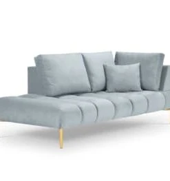 Micadoni Home Méridiennes Méridienne En Velours Gris Foncé -Magasin Méridiennes meridienne en velours bleu clair 13