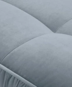 Micadoni Home Méridiennes Méridienne En Velours Bleu Clair -Magasin Méridiennes meridienne en velours bleu clair 17