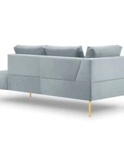 Micadoni Home Méridiennes Méridienne En Velours Bleu Clair 10 Micadoni Home Méridiennes Méridienne En Velours Bleu Clair -Magasin Méridiennes meridienne en velours bleu clair 2