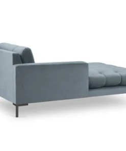 Micadoni Home Méridiennes Méridienne En Velours Bleu Clair -Magasin Méridiennes meridienne en velours bleu clair 36