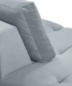 Micadoni Home Méridiennes Méridienne En Velours Bleu Clair -Magasin Méridiennes meridienne en velours bleu clair 7