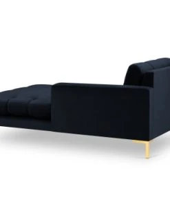 Micadoni Home Méridiennes Méridienne En Velours Bleu Foncé -Magasin Méridiennes meridienne en velours bleu fonce 10