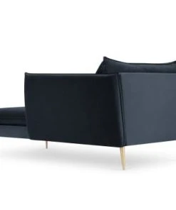 Micadoni Home Méridiennes Méridienne En Velours Bleu Foncé -Magasin Méridiennes meridienne en velours bleu fonce 17