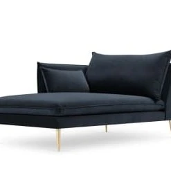 Micadoni Home Méridiennes Méridienne En Velours Gris Clair -Magasin Méridiennes meridienne en velours bleu fonce 19