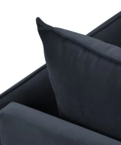 Micadoni Home Méridiennes Méridienne En Velours Bleu Foncé -Magasin Méridiennes meridienne en velours bleu fonce 28