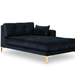 Micadoni Home Méridiennes Méridienne En Velours Gris Clair -Magasin Méridiennes meridienne en velours bleu fonce 32