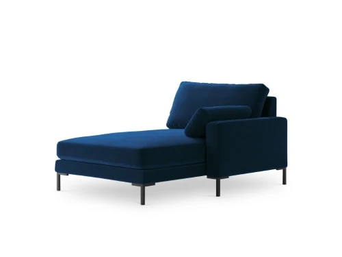 Micadoni Home Méridiennes Méridienne En Velours Bleu Roi 5 Micadoni Home Méridiennes Méridienne En Velours Bleu Roi – Image 3