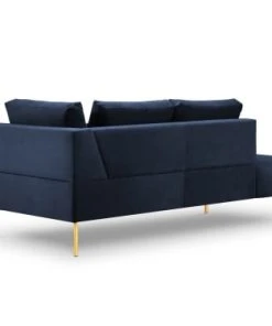 Micadoni Home Méridiennes Méridienne En Velours Bleu Roi -Magasin Méridiennes meridienne en velours bleu roi 38