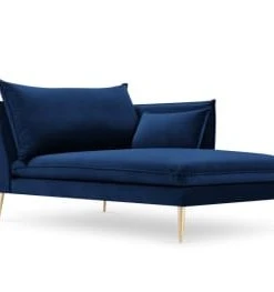 Micadoni Home Méridiennes Méridienne En Velours Beige -Magasin Méridiennes meridienne en velours bleu roi 55