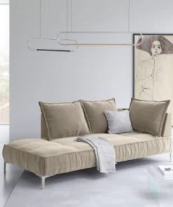 Micadoni Home Méridiennes Méridienne En Velours Cappuccino 9 Micadoni Home Méridiennes Méridienne En Velours Cappuccino -Magasin Méridiennes meridienne en velours cappuccino 11