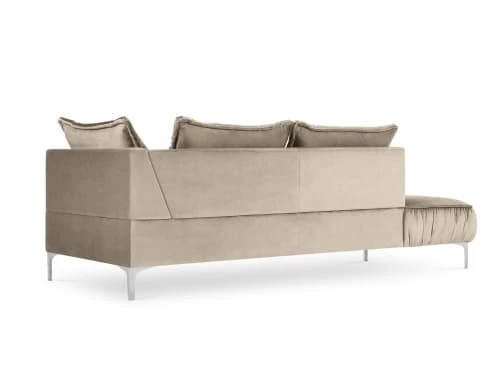 Micadoni Home Méridiennes Méridienne En Velours Cappuccino 5 Micadoni Home Méridiennes Méridienne En Velours Cappuccino – Image 3