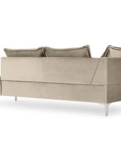 Micadoni Home Méridiennes Méridienne En Velours Cappuccino -Magasin Méridiennes meridienne en velours cappuccino 5