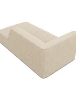 Micadoni Home Méridiennes Méridienne En Velours Côtelé Beige Clair -Magasin Méridiennes meridienne en velours cotele beige clair 7