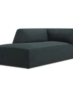 Micadoni Home Méridiennes Méridienne En Velours Côtelé Bleu -Magasin Méridiennes meridienne en velours cotele bleu 7