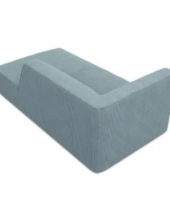 Micadoni Home Méridiennes Méridienne En Velours Côtelé Bleu Clair -Magasin Méridiennes meridienne en velours cotele bleu clair 12