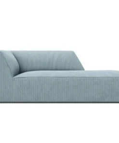 Micadoni Home Méridiennes Méridienne En Velours Côtelé Bleu Clair