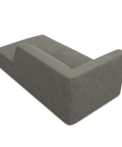 Micadoni Home Méridiennes Méridienne En Velours Côtelé Gris Clair -Magasin Méridiennes meridienne en velours cotele gris clair 14