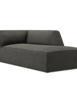 Micadoni Home Méridiennes Méridienne En Velours Côtelé Gris Foncé -Magasin Méridiennes meridienne en velours cotele gris fonce 6