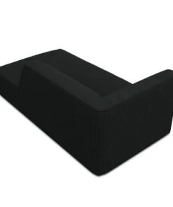 Micadoni Home Méridiennes Méridienne En Velours Côtelé Noir -Magasin Méridiennes meridienne en velours cotele noir 3