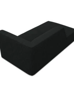 Micadoni Home Méridiennes Méridienne En Velours Côtelé Noir -Magasin Méridiennes meridienne en velours cotele noir 7