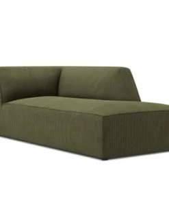 Micadoni Home Méridiennes Méridienne En Velours Côtelé Vert -Magasin Méridiennes meridienne en velours cotele vert 6