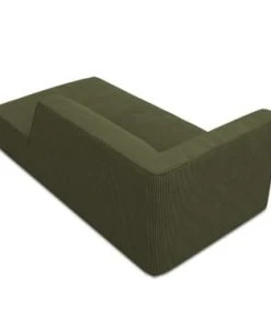 Micadoni Home Méridiennes Méridienne En Velours Côtelé Vert -Magasin Méridiennes meridienne en velours cotele vert 7