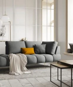 Micadoni Home Méridiennes Méridienne En Velours Gris -Magasin Méridiennes meridienne en velours gris 16