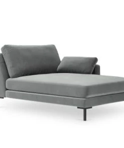 Micadoni Home Méridiennes Méridienne En Velours Gris