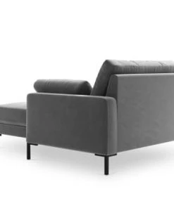 Micadoni Home Méridiennes Méridienne En Velours Gris -Magasin Méridiennes meridienne en velours gris 50