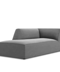 Micadoni Home Méridiennes Méridienne En Velours Gris -Magasin Méridiennes meridienne en velours gris 64