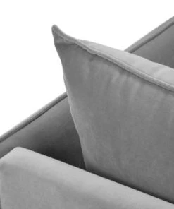 Micadoni Home Méridiennes Méridienne En Velours Gris Clair -Magasin Méridiennes meridienne en velours gris clair 13