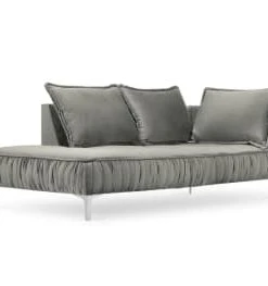 Micadoni Home Méridiennes Méridienne En Velours Rose -Magasin Méridiennes meridienne en velours gris clair 29
