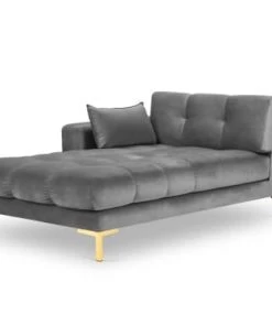 Micadoni Home Méridiennes Méridienne En Velours Gris Clair