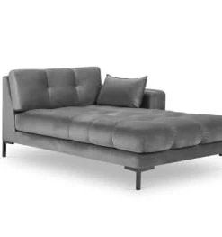 Micadoni Home Méridiennes Méridienne En Velours Jaune 13 Micadoni Home Méridiennes Méridienne En Velours Jaune -Magasin Méridiennes meridienne en velours gris clair 7