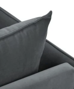 Micadoni Home Méridiennes Méridienne En Velours Gris Foncé -Magasin Méridiennes meridienne en velours gris fonce 30