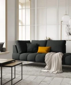 Micadoni Home Méridiennes Méridienne En Velours Gris Foncé -Magasin Méridiennes meridienne en velours gris fonce 33