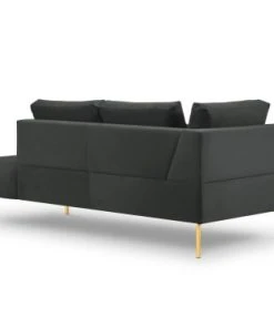 Micadoni Home Méridiennes Méridienne En Velours Gris Foncé -Magasin Méridiennes meridienne en velours gris fonce 34