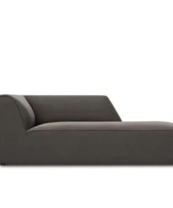 Micadoni Home Méridiennes Méridienne En Velours Gris Foncé