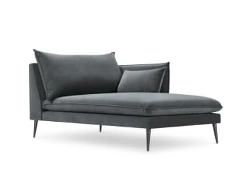 Micadoni Home Méridiennes Méridienne En Velours Bleu Roi 7 Micadoni Home Méridiennes Méridienne En Velours Bleu Roi – Image 5