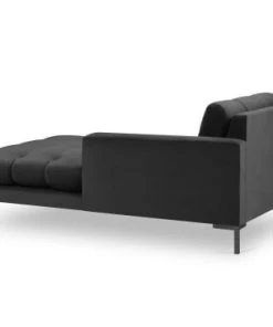 Micadoni Home Méridiennes Méridienne En Velours Gris Foncé -Magasin Méridiennes meridienne en velours gris fonce 59