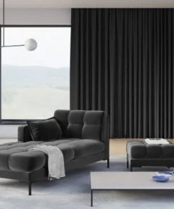 Micadoni Home Méridiennes Méridienne En Velours Gris Foncé 9 Micadoni Home Méridiennes Méridienne En Velours Gris Foncé -Magasin Méridiennes meridienne en velours gris fonce 62