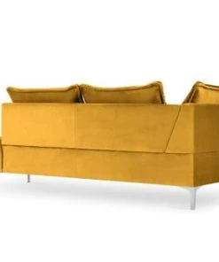 Micadoni Home Méridiennes Méridienne En Velours Jaune -Magasin Méridiennes meridienne en velours jaune 11