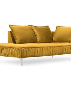 Micadoni Home Méridiennes Méridienne En Velours Jaune